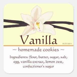 Stickers vanille Carré personnalisables