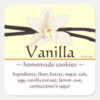 Stickers vanille Carré personnalisables