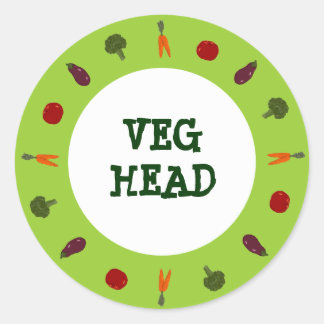 Stickers végétariens légume Veg Head