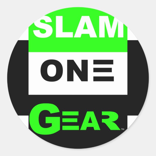 Stickers vert SLAM ONE GEAR (Devant)