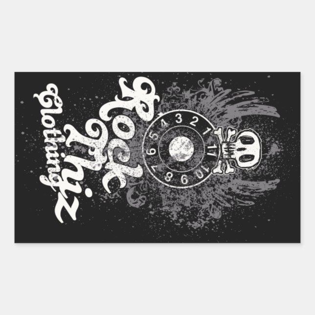 Stickers Vêtements Rock Thiz Crâne et numéros #2 (Devant)