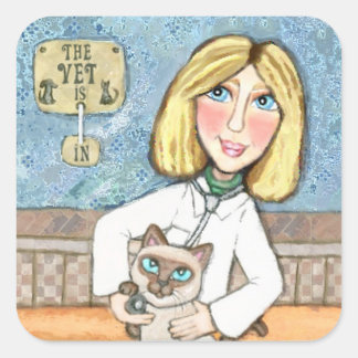 Stickers Vétérinaires Happy Amoureux des chats Sia