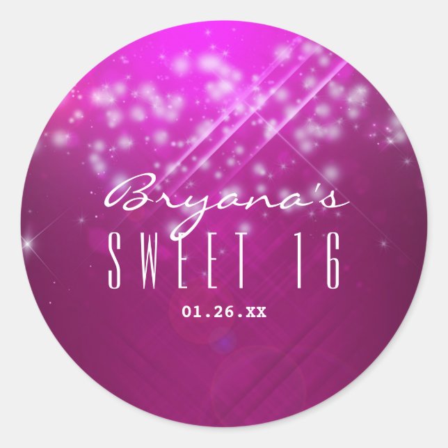 Stickers Vibe PARTY Magenta Pink (Devant)