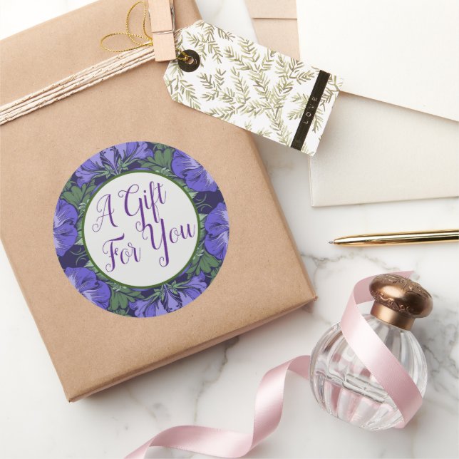 Stickers victoriens Royal Purple Pansy (Cadeaux)