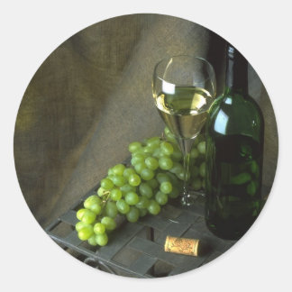 Stickers Vin blanc et Raisins verts