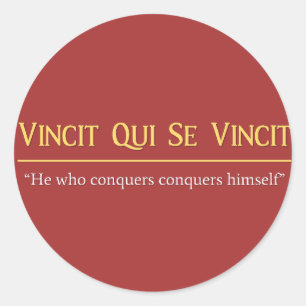 Stickers Vincit Qui Se Vincit Latin Phrase