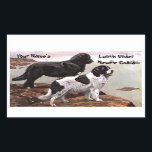Stickers vintage de protection du déjeuner de Terr<br><div class="desc">Stickers vintage de protection du déjeuner de Terre-Neuve. Customisez avec votre nom et évitez les bandits de la salle du déjeuner</div>