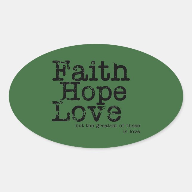 Stickers vintage Faith Hope Love (Devant)