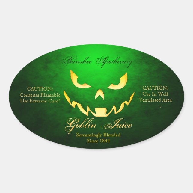 Stickers vintage Goblin Jus Halloween Bottes (Devant)