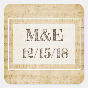 Stickers vintage Partition Personnalisé