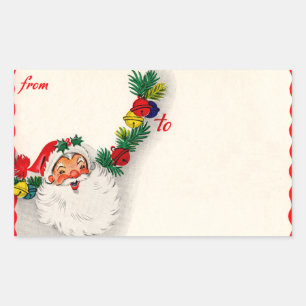 Stickers vintage Santa Claus vers/depuis