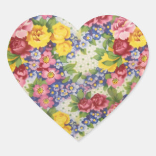 Stickers - Vintage tissu floral