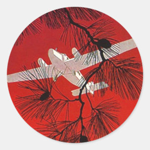 Stickers Vintage voyage Avion Avion Prop FW What