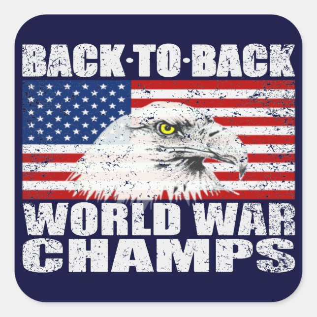 Stickers vintages en détresse US World War (Devant)