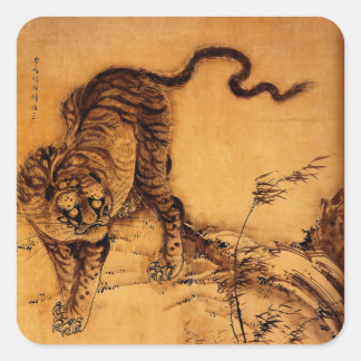 Stickers vintages japonais de tigre
