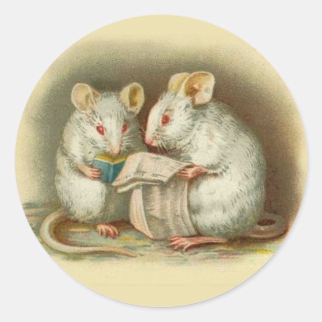 Stickers vintages, souris (Devant)