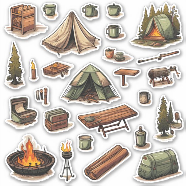 Stickers Vinyl Camping Sur Mesure (Devant)