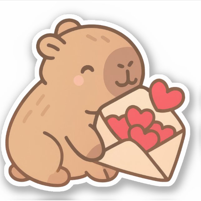Stickers Vinyl Capybara mignons (Devant)