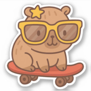 Stickers Vinyl Capybara mignons