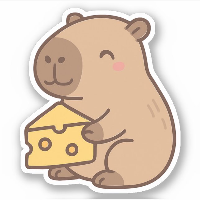 Stickers Vinyl Capybara mignons (Devant)
