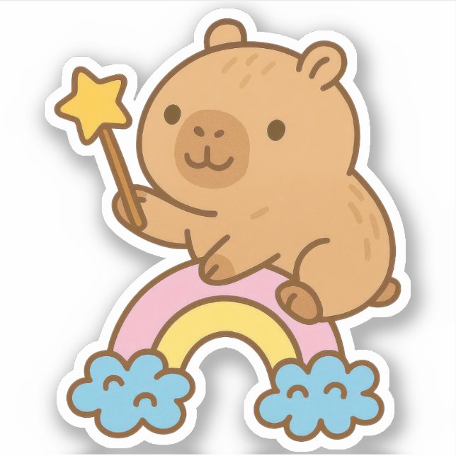 Stickers Vinyl Capybara mignons (Devant)