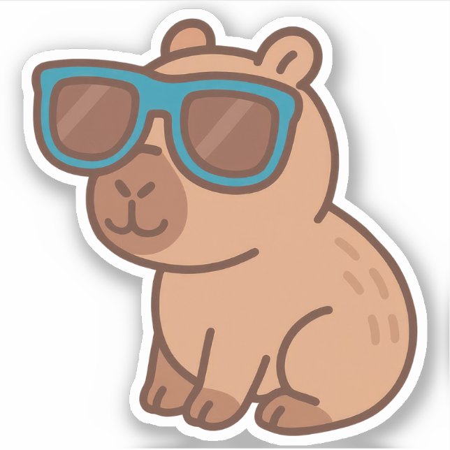 Stickers Vinyl Capybara mignons (Devant)