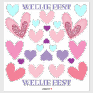 Stickers Vinyl Coupe - Wellie Coeurs Fest