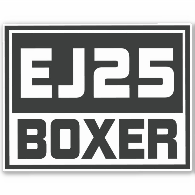 Stickers Vinyl EJ25 Boxer Engine Subie Car JDM (Devant)