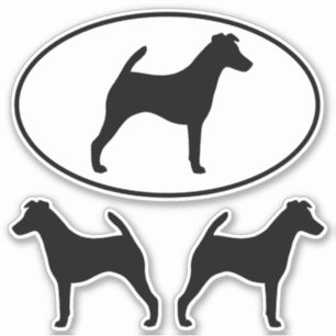 Stickers Vinyl Fox Terrier Doux Chien Silhouettes