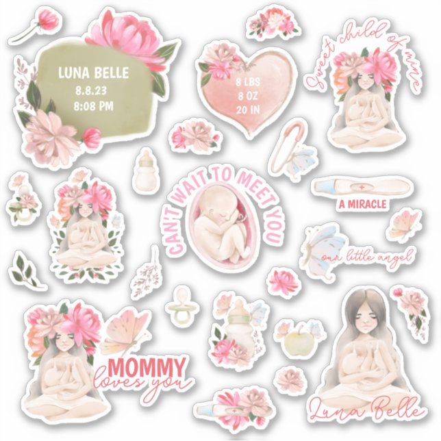 Stickers Vinyl pour bébé et grossesse (Devant)