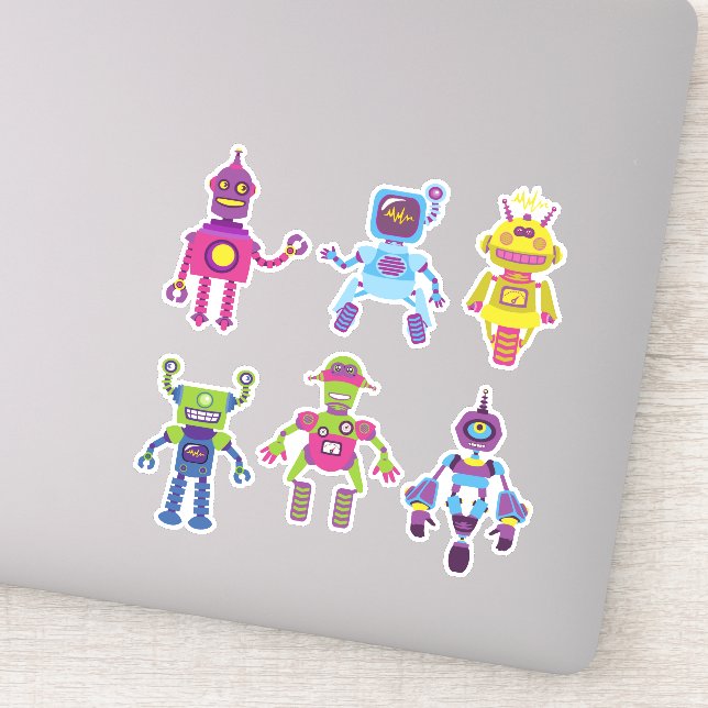 Stickers Vinyl Robots Spatiaux (Détail)