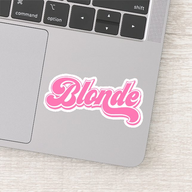 Stickers Vinyle Coupe-Fille Blonde Rose (Détail)