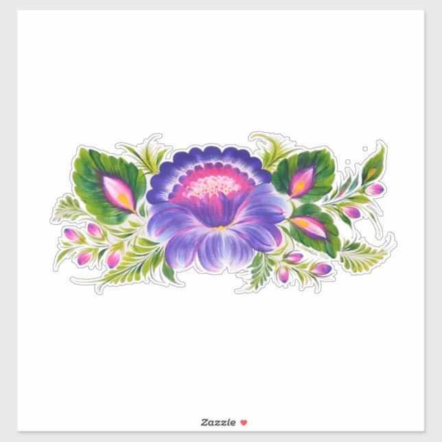 Stickers Vinyle Coupé Floral Personnalisé (Feuille)