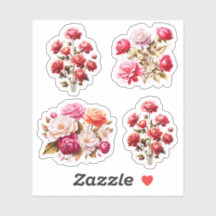 Stickers Vinyle Fleurs de Mariage Florales