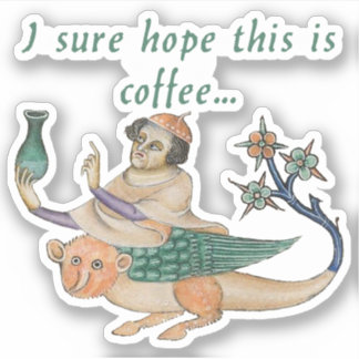 Stickers Vinyle Luttrell Psalter "Café"