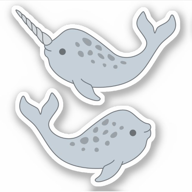 Stickers Vinyle Narwhal (Devant)