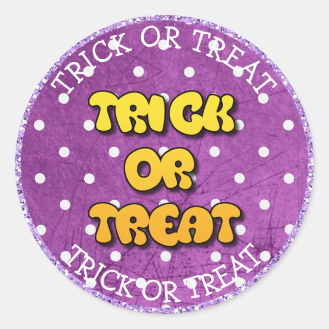 Stickers violets Halloween Joyeux (Devant)