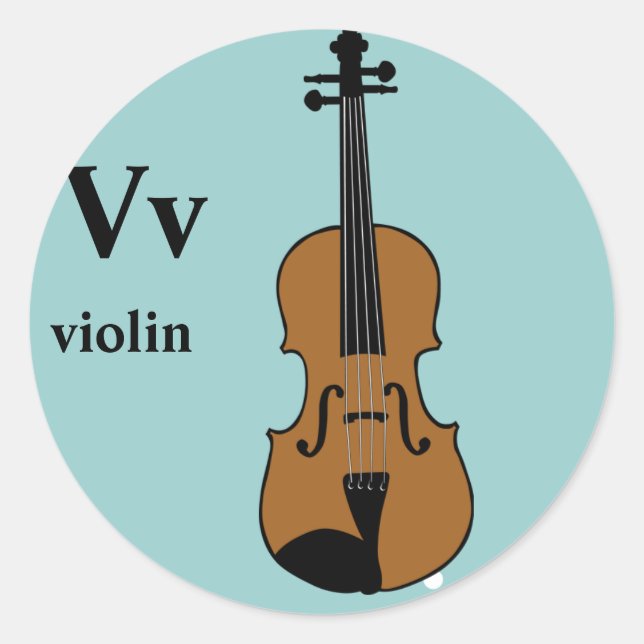 Stickers violon lettre V (Devant)