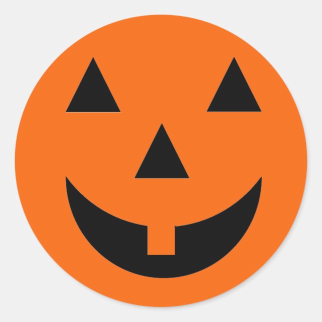 Stickers Visage Citrouille Halloween (Devant)