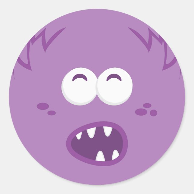 Stickers Visage de Monster Violet (Devant)