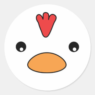 Stickers Visage de poulet