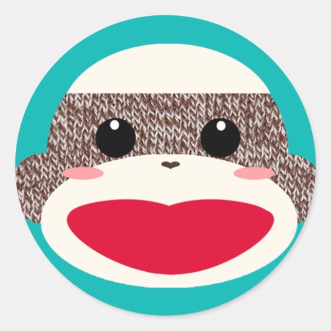 Stickers Visage de singe de choc (Devant)