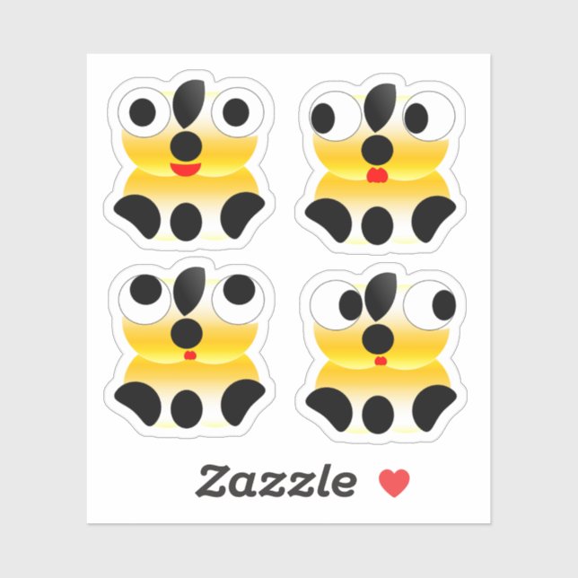 Stickers Visage mignon (Feuille)