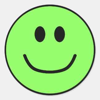 Stickers Visage Souriant Vert 0002