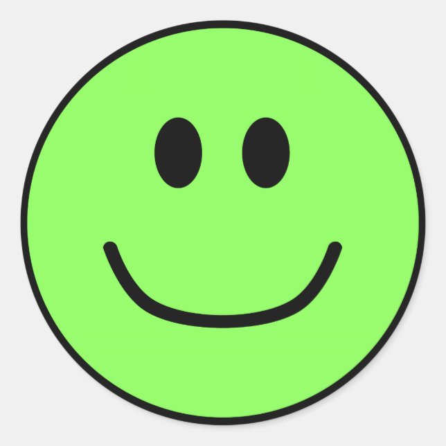 Stickers Visage Souriant Vert 0002 (Devant)