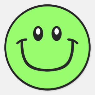 Stickers Visage Souriant Vert 0003