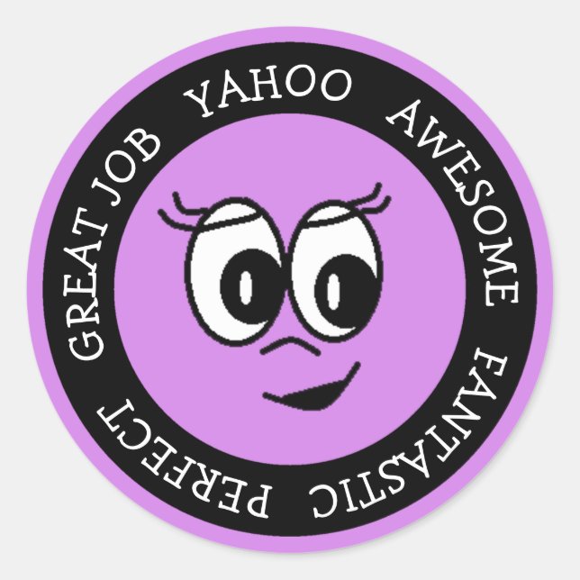 Stickers Visage Violet Travail génial (Devant)