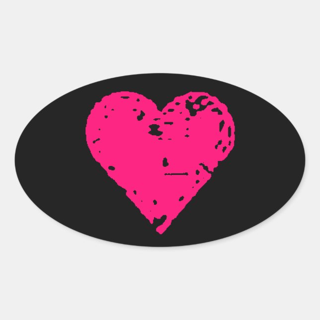 Stickers Voiture Coeur Rose Perdu (Devant)