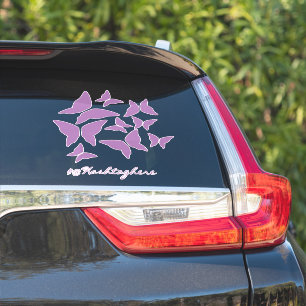 Stickers Voiture Violet Blanc