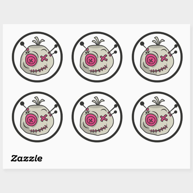 Stickers Voodoo Token Classic Round (Feuille)